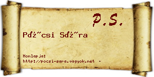 Pócsi Sára névjegykártya